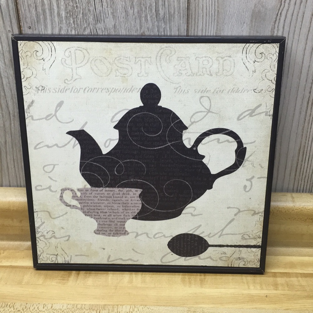 “Cream and sugar part 2” Postcard Teapot Wall Art